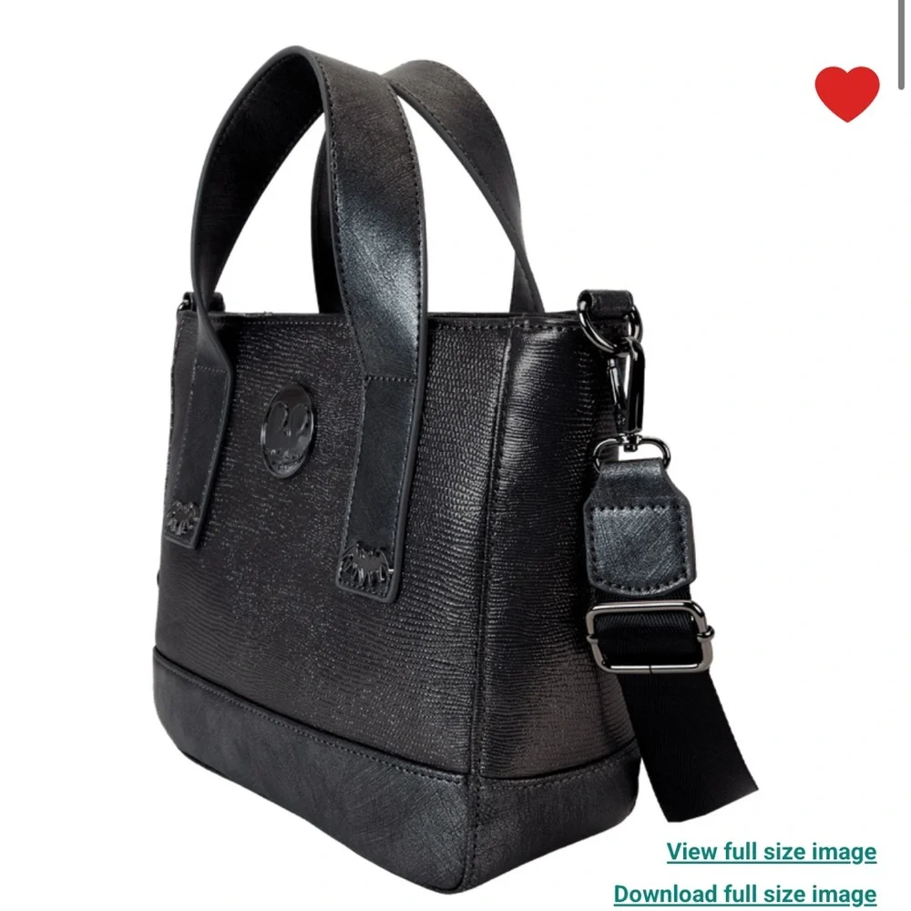Loungefly The NBC Exclusive Jack Skellington Textured Mini Tote Crossbody Bag